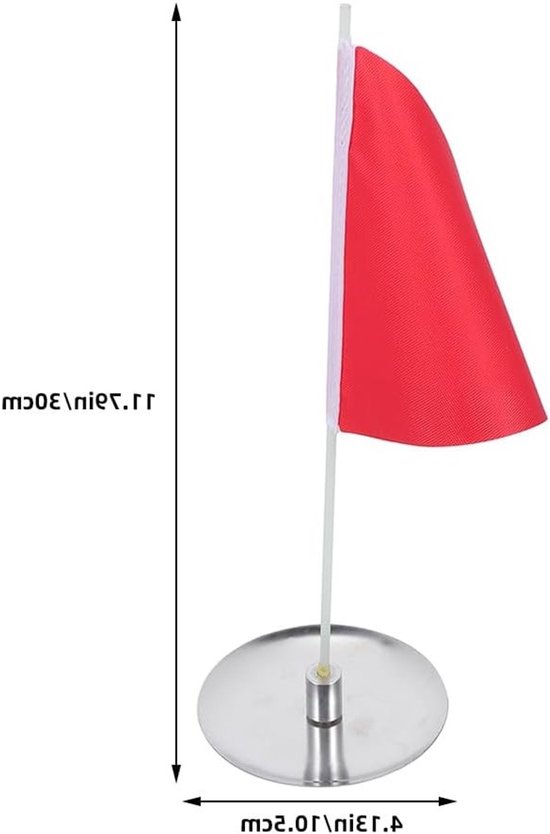 3 Sets Golfvlaggen van Roestvrij Staal voor Draagbare Golfgaten - Robuuste Accessoires voor Indoor en Outdoor Putting Oefeningen