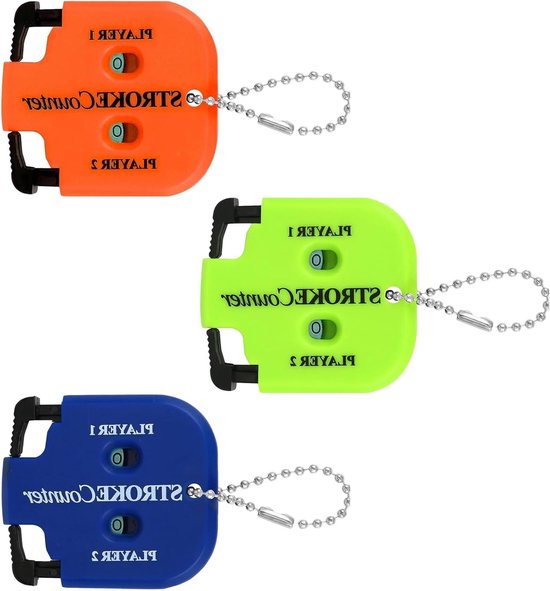 3 Stuks Golf Score Keeper - Handige Score Indicator en Shot Counter voor 2 Spelers - Ideaal voor Training en Competities met Draagbare Accessoires