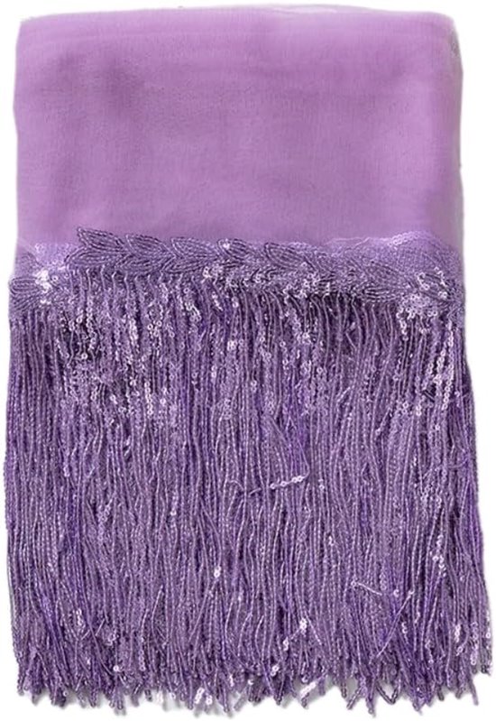 3 yards pailletten, kwastjes, franjesboord, 20 cm breed, franjes, trim kantband, franjeband, kwastversiering, sierband, kanten bekleding voor naaien, knutselen, kleding, latin, feestdecoratie,
