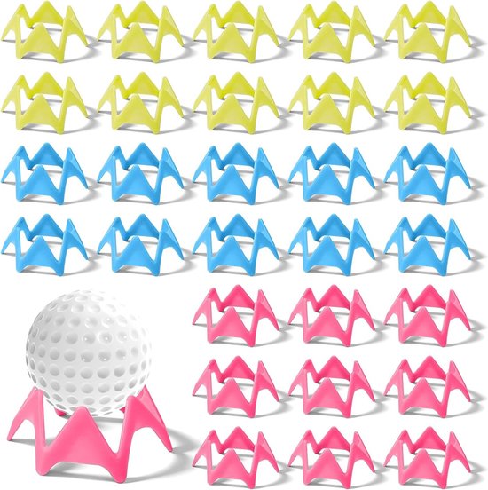 30 Stuks Golf Tees voor Simulator en Driving Range - Multicolor Plastic Tees, Ideaal voor Binnen en Buiten, Perfect voor Golfbaan en Wintergras