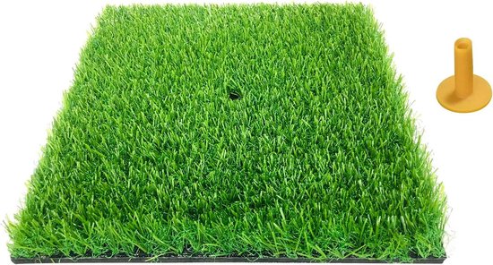 30 x 30 cm golf oefenmat voor binnen en buiten - draagbare golfmat voor afslag en chipping putting training