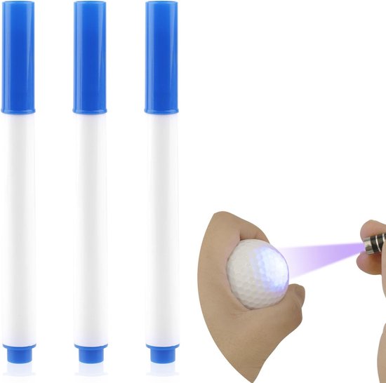 3pcs Golf Ball Highlighters - 10cm Lang - Kleurloze Luminieuze Golfballen - Schattige Golfballen Cadeau - Verlicht de Nacht Golfballen voor Mannen en Vrouwen van Merkloos