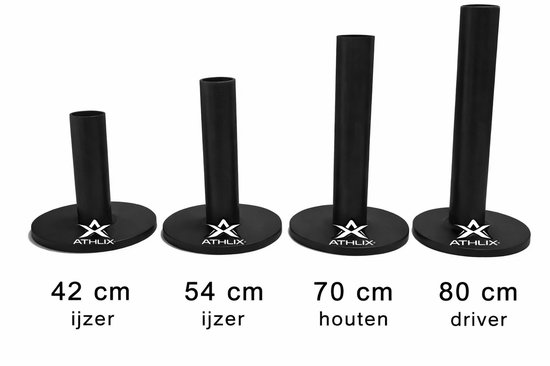 4 Maten Rubberen Tees - Set - Driving Range Tees - Afslagmat Tees - 42/54/70/80mm - ATHLIX van Merkloos