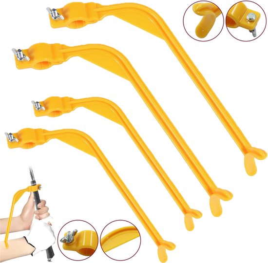 4 stuks - Golfswingcorrector - Corrector voor de armhoek tijdens de golfswing - Golftrainingsmateriaal - Geel - Hulpmiddel voor polsbeweging tijdens golftraining - Corrigeert de swinghouding van Merkloos