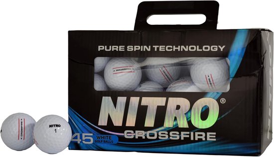 45 Golfballen Crossfire Set - Hoge Compressie & Zacht Gevoel