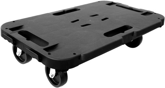 48 x 29 cm, meubelroller tot 300 kg belastbaar, rolplank met 360 graden wielen, PP-kunststof voor verhuizing en werkplaats
