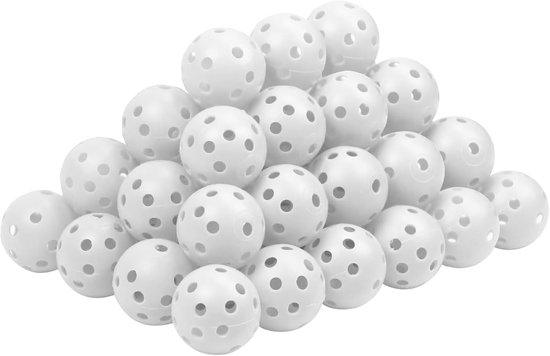 48x Witte Oefengolfballen 40mm - Golf Training Ballen met Luchtstroom - Zichtbare Ballen voor Realistische Vlucht van Merkloos