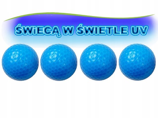4x Blauwe Fluorescerende Minigolf Ballen