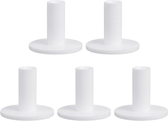 5 Inch Rubber Golf Tees - 5 Pack - Tall Practice Training Driving Range Tees - Stable Ball Holder voor Outdoor Indoor Hitting Mat - Wit