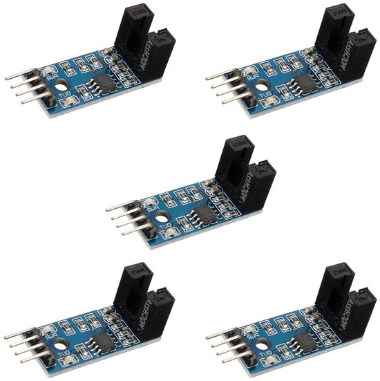 5-Pack IR Optocoupler Snelheidsensor Module LM393 voor Arduino - Perfect voor Robotica en DIY Projecten van Merkloos
