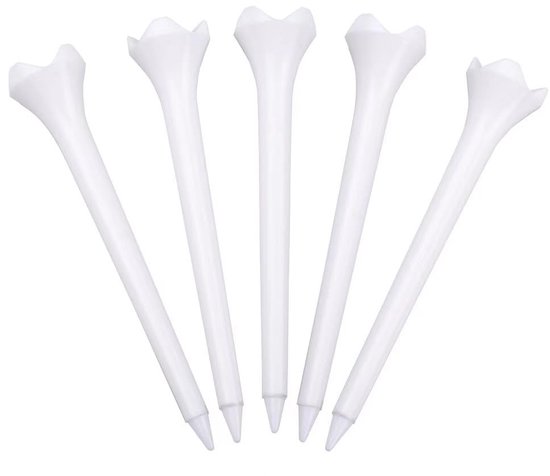 5-stuks Golf Tee - Golfhouder - Gepersonaliseerde golftee - Trainingsuitrusting voor balsporten - Vierklauwige balbasisbeugel - Vierklauwige tee - Geschikt voor golfers om hun ballen te trainen - Wit van Merkloos