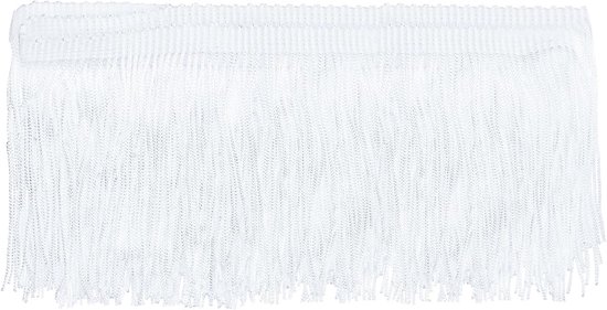 5 yards 10 cm ketting met franjes, trim kwastjes, naaien, trim franjes, polyester, trim band voor naaien, doe-het-zelf handwerk, kleding, lamp, decoratie, wit bleken