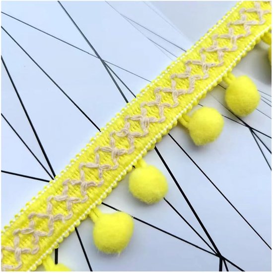 5 yards Kleurrijke pompons, kwastboord, 3 cm, pomponboord, pomponboord, pompon, franjeband, pomponboord voor naaien, knutselen, pomponband, kant, pomponband voor doe-het-zelf kleding, gordijn,