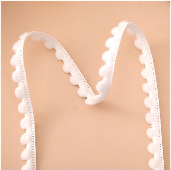 5 yards Pomponboord, pomponband, pompons, ballen, franjes, pomponboord, pompon, fringen, band, mini-pompon, kwastjes, trim, pomponband, decoratie voor jurk, sjaal, hoed, gordijn