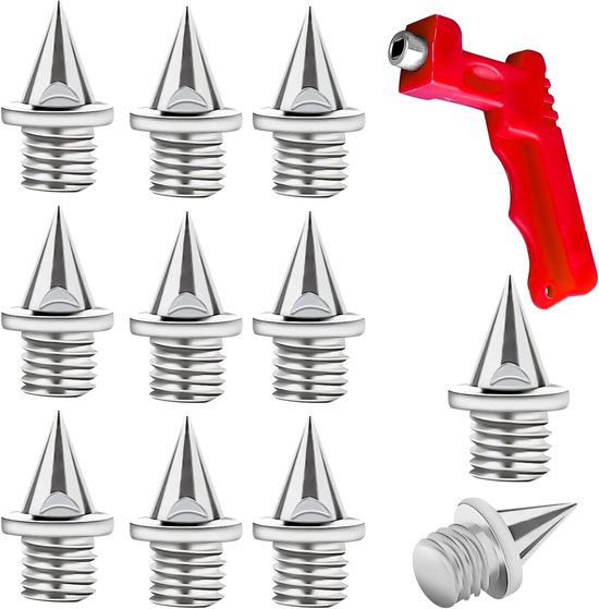 50 Stuks 6mm Track Spikes met 1 Spy Wrench, Ideaal voor Hardloopschoenen en Trainingsschoenen