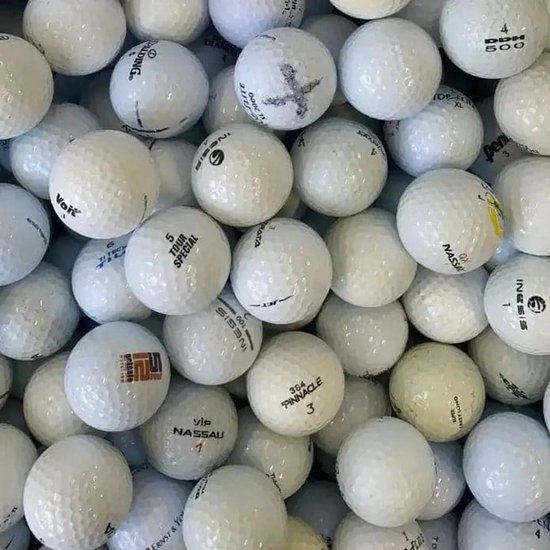 50 Stuks Gebruikte Golfballen/Lakeballs Mix (Wit) + 2 Stuks YourLakeBalls Tees