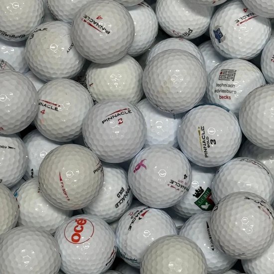 50 Stuks Pinnacle Mix Gebruikte Golfballen/Lakeballs - AAAA Kwaliteit + 2 Stuks YourLakeBalls Tees