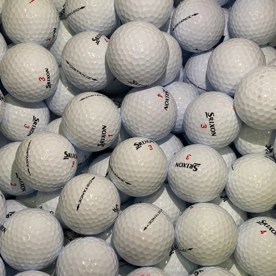 50 Stuks Srixon Distance Gebruikte Golfballen/Lakeballs - AAAA Kwaliteit + 2 Stuks YourLakeBalls Tees