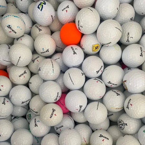 50 Stuks Srixon Mix Gebruikte Golfballen/Lakeballs - AAAA Kwaliteit + 2 Stuks YourLakeBalls Tees van Srixon