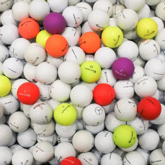 50 Stuks TaylorMade Mix Gebruikte Golfballen/Lakeballs - AAAA Kwaliteit + 2 Stuks YourLakeBalls Tees