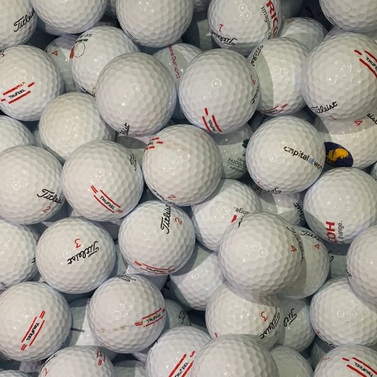 50 Stuks Titleist Trufeel Gebruikte Golfballen/Lakeballs - AAAA Kwaliteit + 2 Stuks YourLakeBalls Tees