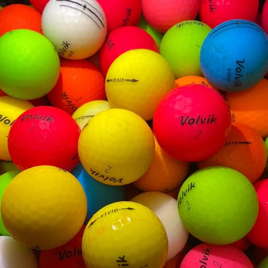 50 Stuks Volvik Mix Gebruikte Golfballen/Lakeballs - AAAA Kwaliteit + 2 Stuks YourLakeBalls Tees