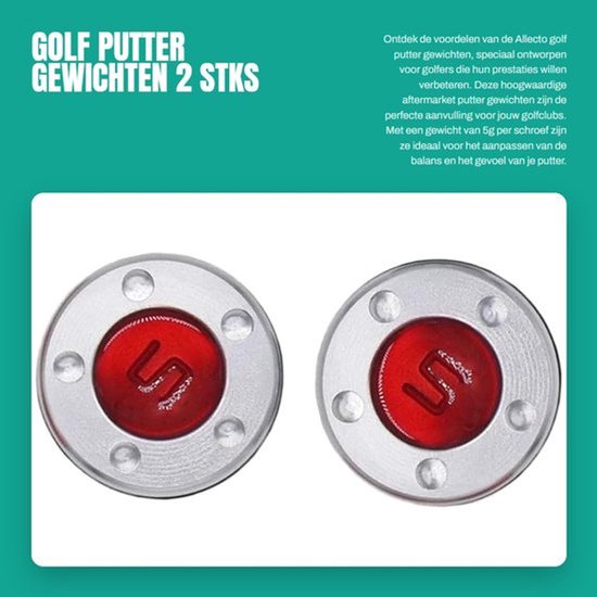5g/10g/15g/20g/25g/30g/35g/40g - Dailygoods- Puttergewichten 2 Stuks