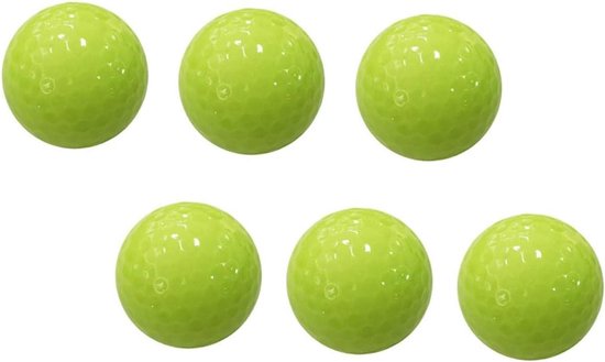 6 Stuks Fluorescerende Golfballen Duurzame Synthetische Training Ballen Automatisch Lichtabsorberend Herbruikbaar voor Nachtelijk Oefenen Glow Ball Toernooien