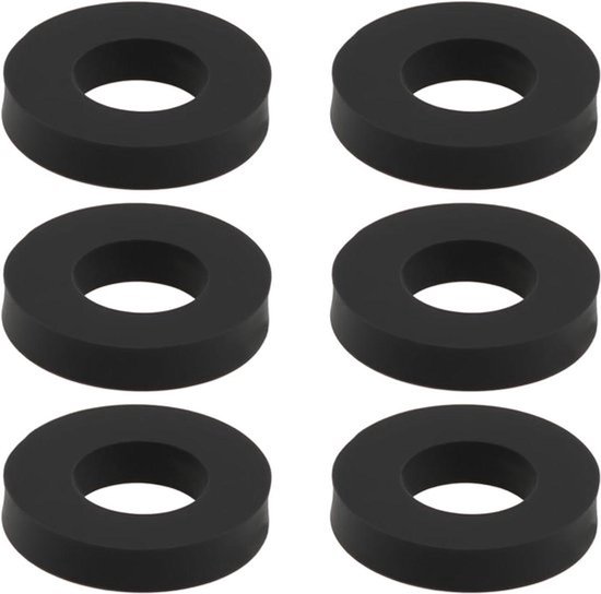 6 stuks Vervangende Ringen voor Golfclub Hoofd - Golfclub Accessoires - Bescherm Golfclubs - Zwart - Hybriden en Woods - Onmisbaar voor Golfers - Zwart Model - Compatibel met Diverse Merken