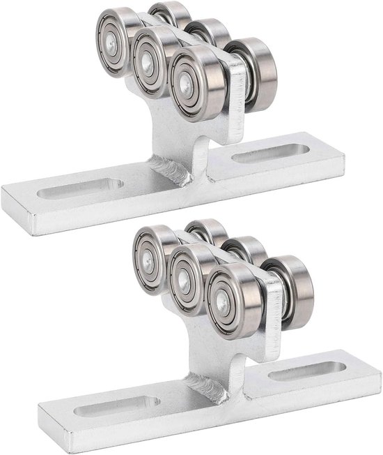 6-wielige Trolleyconstructie 2 Stuks, Compatibiliteit met PA200 PA1000 Elektrische Takel, Geschikt voor 1-5/8 Inch Unistrut-kanaal, Draagvermogen Tot 255 Kg