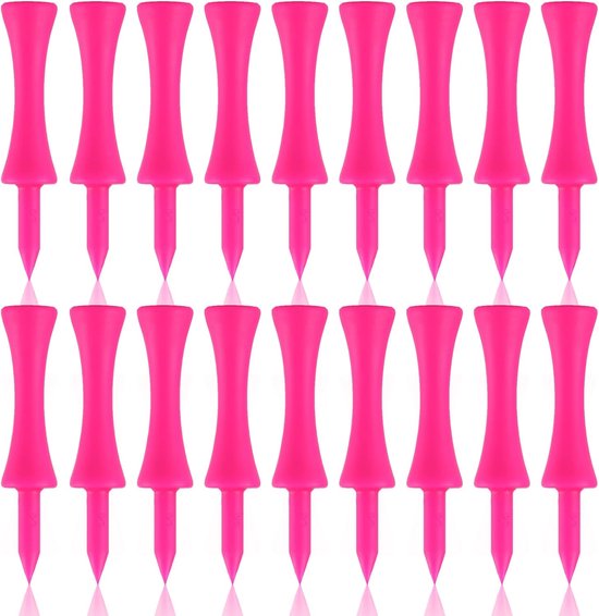 60pcs Roze Golf Tees - Plastic Driver Golf Tees Set - 60 x 12mm Golf Accessoires - Schokbestendige Plastic Golf Tees - Herbruikbare Tees Golf voor Golfers om te Oefenen - Geschenk voor Golfers of van Merkloos