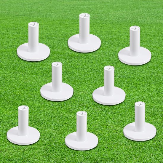 8 stuks 50 mm rubber golfmatten voor driving range, duurzame en zachte praktijkmatten voor binnen en buiten gebruik van Merkloos