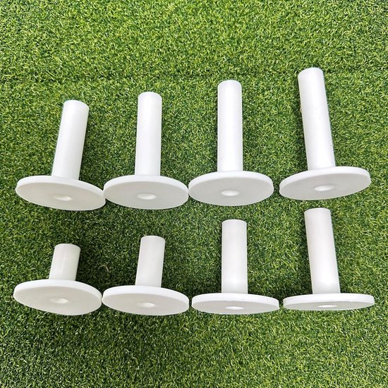 8Pcs Rubber Golf Tee, T Vorm Duurzaamheid Witte Golf Praktijk Tees voor Hitting Mats en Outdoor Training