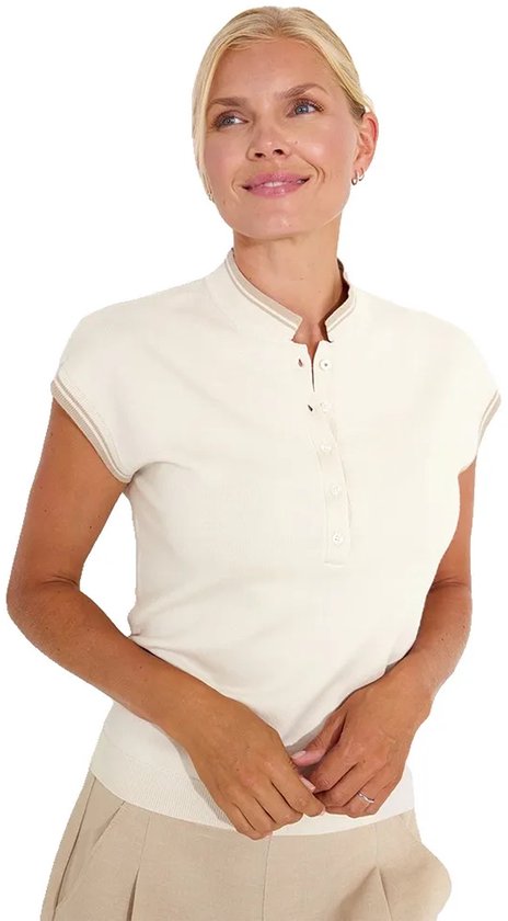 Abacus Golf Niblick Cupsleeve Dames T-shirt Met Korte Mouwen Beige M Vrouw