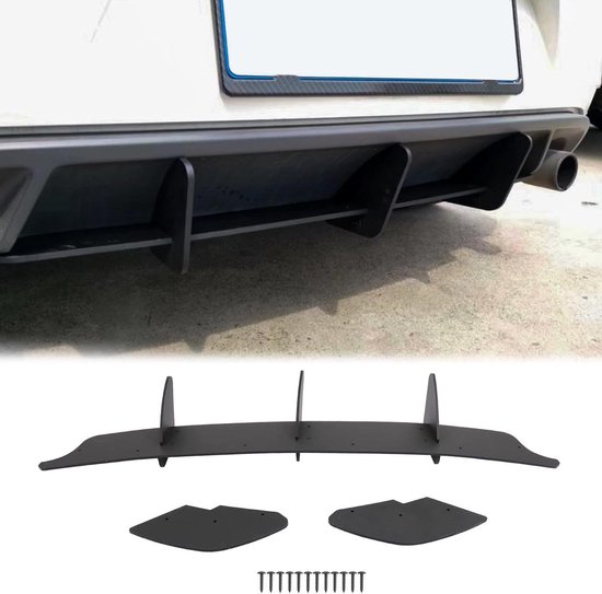 Achterbumper Diffuser - Achterspoiler Lip - Sportieve Uitstraling - Specifiek voor Golf 6 GTI - 97 cm lengte - Koolstofvezel