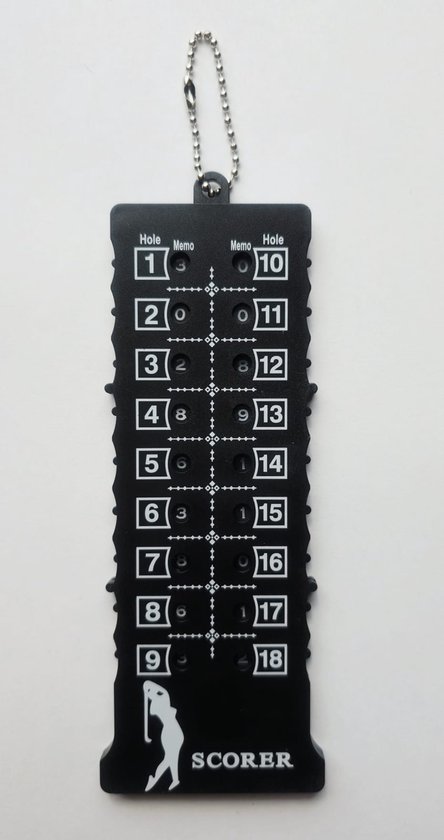 Actie4you® - 18 hole Teller - Golf score teller - Rood - Slagenteller - Handteller - Golftrainingsmateriaal – Golf Accessoires - Handige scoreteller - Golfscore teller – Golfscoreteller - Zwart van Merkloos