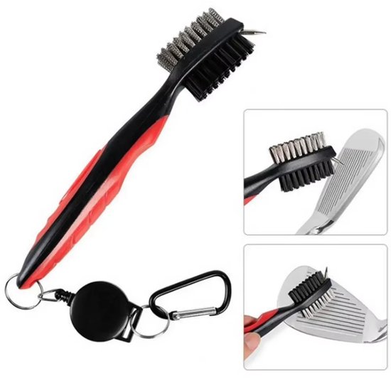 Actie4you® - Golf borstel Golftas - Golf Accessoires – 3 in 1 – Golfborstel - Rood