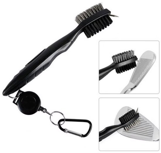 Actie4you® - Golf borstel Golftas - Golf Accessoires – 3 in 1 – Golfborstel - Zwart van Merkloos