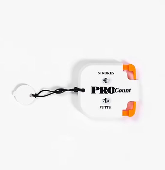 Actie4you® - Golf Score Teller - Golfaccessoires - Dubbele Wijzerplaat voor 2 Spelers - Scoreteller - Golf Slagen- & Putting Teller - Golfballen Golf Slagenteller - WitOranje van Merkloos