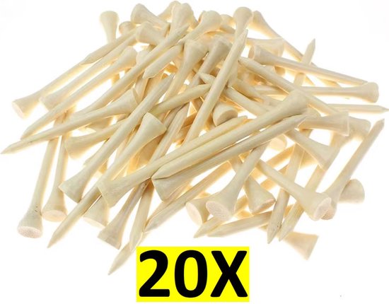 Actie4you® - Golf Tees – Bamboe - Golf Tee – 7CM - 20 stuks van Actie4you