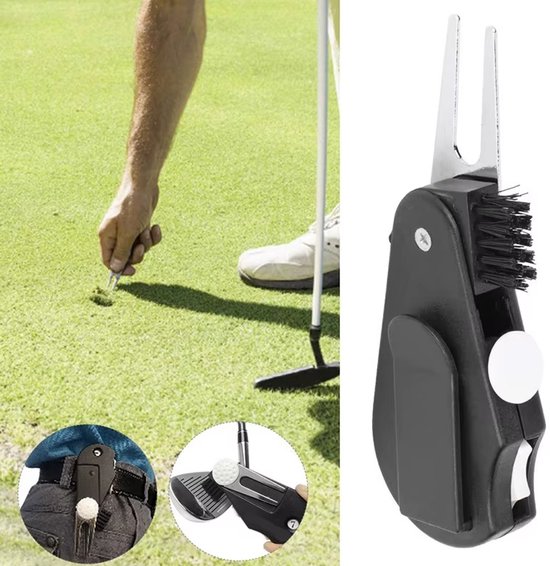 Actie4you® - Pitchfork Golf Accessoires - Teller - Borstel – Marker – 4 in 1 van Merkloos