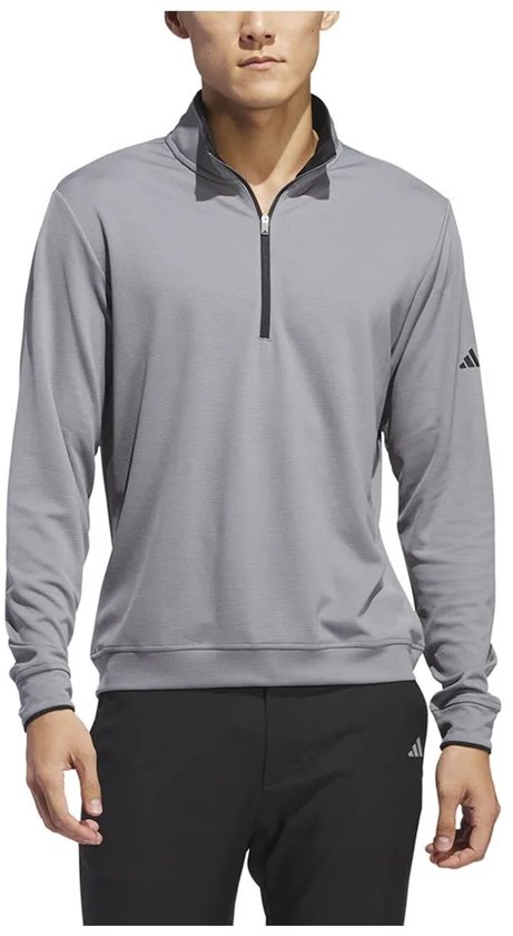 Adidas Core Lightweight Sweatshirt Met Halve Rits Grijs XL Man van adidas
