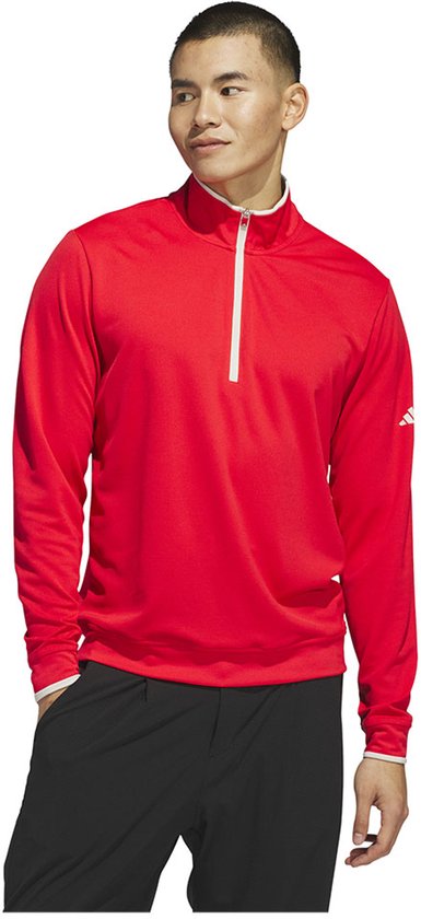 Adidas Core Lightweight Sweatshirt Met Halve Rits Rood M Man van Merkloos