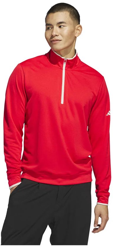 Adidas Core Lightweight Sweatshirt Met Halve Rits Rood XS Man