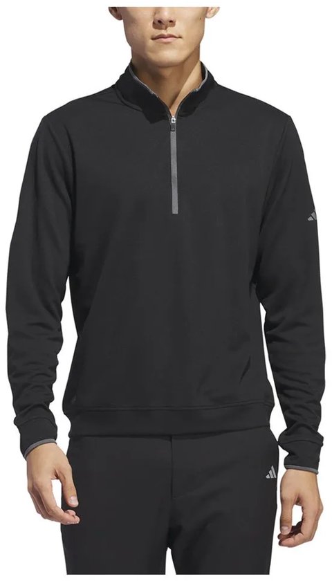 Adidas Core Lightweight Sweatshirt Met Halve Rits Zwart L Man van Merkloos