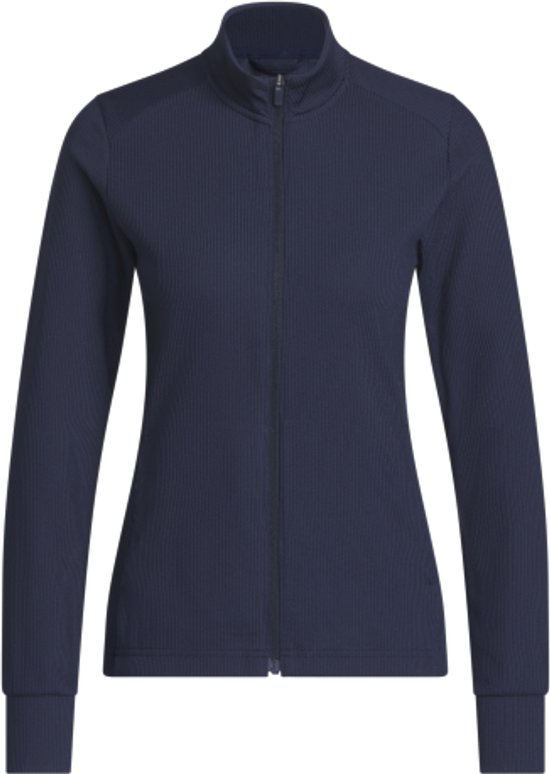 Adidas Dames W Textured Golfvest Navy van Adidas