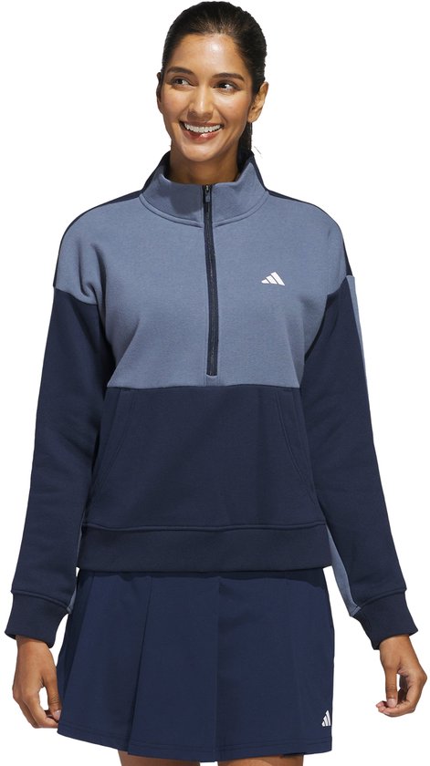adidas Performance Jack met Halflange Rits - Dames - Blauw van Merkloos