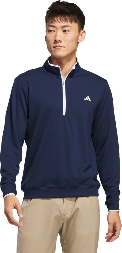 adidas Performance Lichtgewicht Top met Halflange Rits - Heren - Blauw- M van adidas