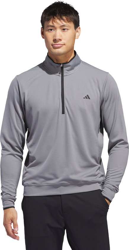adidas Performance Lichtgewicht Top met Halflange Rits - Heren - Grijs- L van adidas
