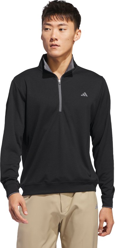 adidas Performance Lichtgewicht Top met Halflange Rits - Heren - Zwart- L van Adidas